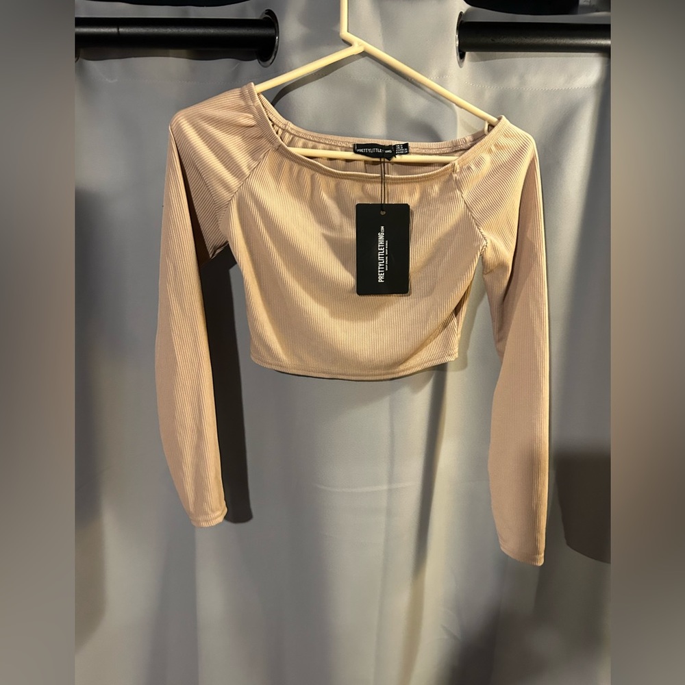 NWT nude ribbed crop top